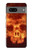 S3881 ファイアスカル Fire Skull Google Pixel 7 バックケース、フリップケース・カバー