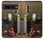S1316 ブドウのボトルと赤ワインのグラス Grapes Bottle and Glass of Red Wine Google Pixel 7 Pro バックケース、フリップケース・カバー