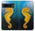 S2444 タツノオトシゴ 深い青色の海 Seahorse Underwater World Google Pixel 7 Pro バックケース、フリップケース・カバー
