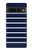 S2767 ネイビーホワイトストライプ Navy White Striped Google Pixel 7 Pro バックケース、フリップケース・カバー