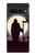 S3262 恐るべき 夜の月 墓地 Grim Reaper Night Moon Cemetery Google Pixel 7 Pro バックケース、フリップケース・カバー