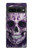 S3582 紫の頭蓋骨 Purple Sugar Skull Google Pixel 7 Pro バックケース、フリップケース・カバー