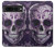 S3582 紫の頭蓋骨 Purple Sugar Skull Google Pixel 7 Pro バックケース、フリップケース・カバー