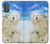 S3794 北極シロクマはシールに恋するペイント Arctic Polar Bear and Seal Paint Motorola Moto G Power 2022, G Play 2023 バックケース、フリップケース・カバー