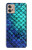 S3047 緑人魚のスケール Green Mermaid Fish Scale Motorola Moto G32 バックケース、フリップケース・カバー