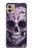 S3582 紫の頭蓋骨 Purple Sugar Skull Motorola Moto G32 バックケース、フリップケース・カバー