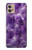 S3713 パープルクォーツアメジストグラフィックプリント Purple Quartz Amethyst Graphic Printed Motorola Moto G32 バックケース、フリップケース・カバー