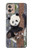 S3793 かわいい赤ちゃん雪パンダのペイント Cute Baby Panda Snow Painting Motorola Moto G32 バックケース、フリップケース・カバー