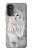 S1566 白フクロウ シロフクロウ Snowy Owl White Owl Motorola Moto G52, G82 5G バックケース、フリップケース・カバー
