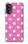 S2358 ピンクの水玉 Pink Polka Dots Motorola Moto G52, G82 5G バックケース、フリップケース・カバー