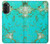 S2377 ターコイズの宝石用原石のグラフィックプリント Turquoise Gemstone Texture Graphic Printed Motorola Moto G52, G82 5G バックケース、フリップケース・カバー