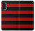 S2638 黒と赤のストライプ Black and Red Striped Motorola Moto G52, G82 5G バックケース、フリップケース・カバー
