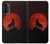 S2955 狼は赤月にハウリング Wolf Howling Red Moon Motorola Moto G52, G82 5G バックケース、フリップケース・カバー