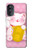 S3025 招き猫 Pink Maneki Neko Lucky Cat Motorola Moto G52, G82 5G バックケース、フリップケース・カバー