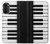S3078 黒と白のピアノキーボード Black and White Piano Keyboard Motorola Moto G52, G82 5G バックケース、フリップケース・カバー