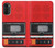 S3204 レッドカセットレコーダーグラフィック Red Cassette Recorder Graphic Motorola Moto G52, G82 5G バックケース、フリップケース・カバー