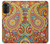 S3402 ペイズリー花柄 Floral Paisley Pattern Seamless Motorola Moto G52, G82 5G バックケース、フリップケース・カバー