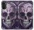 S3582 紫の頭蓋骨 Purple Sugar Skull Motorola Moto G52, G82 5G バックケース、フリップケース・カバー