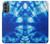 S1869 絞り染めブルー Tie Dye Blue Motorola Moto G62 5G バックケース、フリップケース・カバー