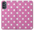 S2358 ピンクの水玉 Pink Polka Dots Motorola Moto G62 5G バックケース、フリップケース・カバー
