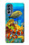 S2568 海と魚とサンゴ Sea Seabed Fish Corals Underwater Ocean Motorola Moto G62 5G バックケース、フリップケース・カバー
