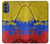 S3306 コロンビアの旗ビンテージフットボールのグラフィック Colombia Flag Vintage Football Graphic Motorola Moto G62 5G バックケース、フリップケース・カバー