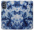 S3439 インディゴタイダイ Fabric Indigo Tie Dye Motorola Moto G62 5G バックケース、フリップケース・カバー