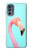 S3708 ピンクのフラミンゴ Pink Flamingo Motorola Moto G62 5G バックケース、フリップケース・カバー