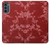 S3817 赤い花の桜のパターン Red Floral Cherry blossom Pattern Motorola Moto G62 5G バックケース、フリップケース・カバー