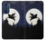 S3289 飛豚 満月 Flying Pig Full Moon Night Motorola Edge 30 バックケース、フリップケース・カバー