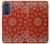 S3355 赤バンダナパターン Bandana Red Pattern Motorola Edge 30 バックケース、フリップケース・カバー