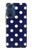 S3533 ブルーの水玉 Blue Polka Dot Motorola Edge 30 バックケース、フリップケース・カバー
