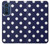 S3533 ブルーの水玉 Blue Polka Dot Motorola Edge 30 バックケース、フリップケース・カバー