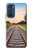 S3866 鉄道直線線路 Railway Straight Train Track Motorola Edge 30 バックケース、フリップケース・カバー