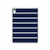 S2767 ネイビーホワイトストライプ Navy White Striped iPad 10.9 (2025,2022) タブレットケース