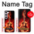 S0415 火ギター Fire Guitar Burn Samsung Galaxy S23 バックケース、フリップケース・カバー