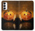 S1083 南瓜 蜘蛛 蝋燭 ハロウィーン Pumpkin Spider Candles Halloween Samsung Galaxy S23 バックケース、フリップケース・カバー