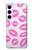 S2214 ピンクの唇のキス Pink Lips Kisses Samsung Galaxy S23 バックケース、フリップケース・カバー
