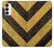 S2231 黄色と黒のラインハザードストライプ Yellow and Black Line Hazard Striped Samsung Galaxy S23 バックケース、フリップケース・カバー