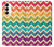 S2362 カラフルなシェブロンジグザグパターン Rainbow Colorful Shavron Zig Zag Pattern Samsung Galaxy S23 バックケース、フリップケース・カバー