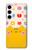S2442 可愛い猫 漫画 Cute Cat Cartoon Funny Samsung Galaxy S23 バックケース、フリップケース・カバー