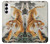 S2751 虎の絵画 Chinese Tiger Brush Painting Samsung Galaxy S23 バックケース、フリップケース・カバー