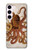 S2801 ヴィンテージタコ Vintage Octopus Samsung Galaxy S23 バックケース、フリップケース・カバー