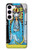 S2837 タロットカード 女教皇 The High Priestess Vintage Tarot Card Samsung Galaxy S23 バックケース、フリップケース・カバー