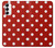 S2951 赤の水玉 Red Polka Dots Samsung Galaxy S23 バックケース、フリップケース・カバー