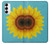 S3039 ひまわり Vintage Sunflower Blue Samsung Galaxy S23 バックケース、フリップケース・カバー