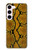 S3365 黄パイソンの皮膚 グラフィックプリント Yellow Python Skin Graphic Print Samsung Galaxy S23 バックケース、フリップケース・カバー