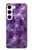 S3713 パープルクォーツアメジストグラフィックプリント Purple Quartz Amethyst Graphic Printed Samsung Galaxy S23 バックケース、フリップケース・カバー