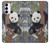 S3793 かわいい赤ちゃん雪パンダのペイント Cute Baby Panda Snow Painting Samsung Galaxy S23 バックケース、フリップケース・カバー