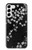 S2544 黒花柄の着物 Japanese Kimono Style Black Flower Pattern Samsung Galaxy S23 Plus バックケース、フリップケース・カバー